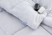 MLILY Soft Washed Down Alternative Comforter Light Gray detail