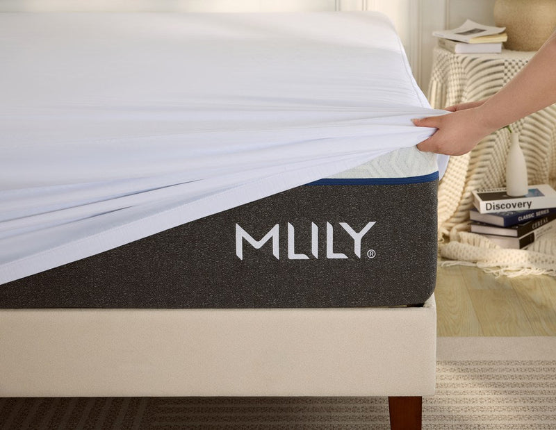 MLILY 5-Sided Rayon Bamboo Mattress Protector fabric detail