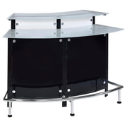 Keystone Curved Glass Top Home Bar Wine Cabinet Black - detail 3