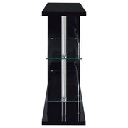 Prescott Rectangular Home Wine Table Black High Gloss - detail 3