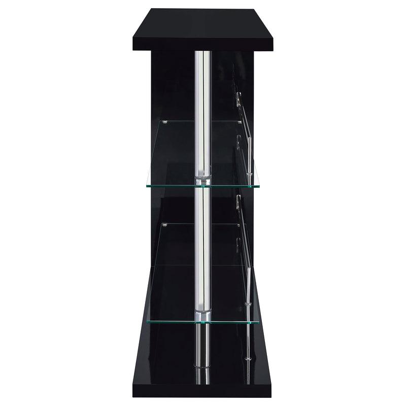 Prescott Rectangular Home Wine Table Black High Gloss - detail 3