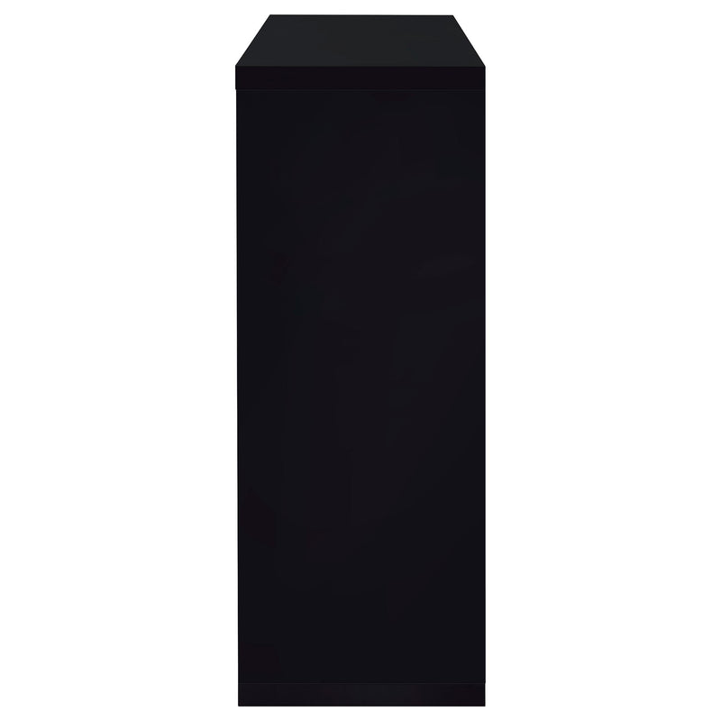 Prescott Rectangular Home Wine Table Black High Gloss - detail 5