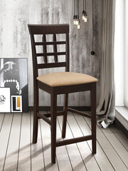 Gabriel Lattice Back Counter Chair Cappuccino (Set of 2) - alternate view
