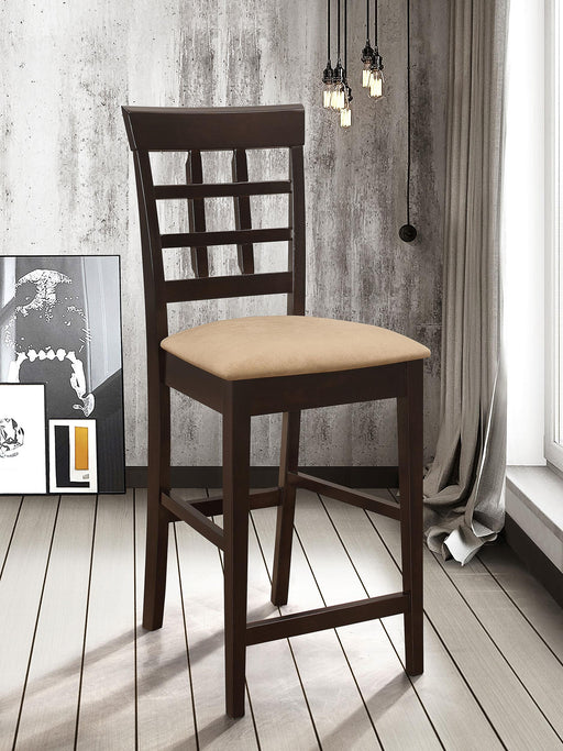 Gabriel Lattice Back Counter Chair Cappuccino (Set of 2) - alternate view