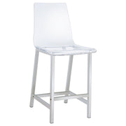 Juelia Clear Acrylic Counter Chair Chrome (Set of 2) - detail 3