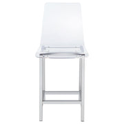 Juelia Clear Acrylic Counter Chair Chrome (Set of 2) - detail 4