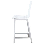 Juelia Clear Acrylic Counter Chair Chrome (Set of 2) - detail 6