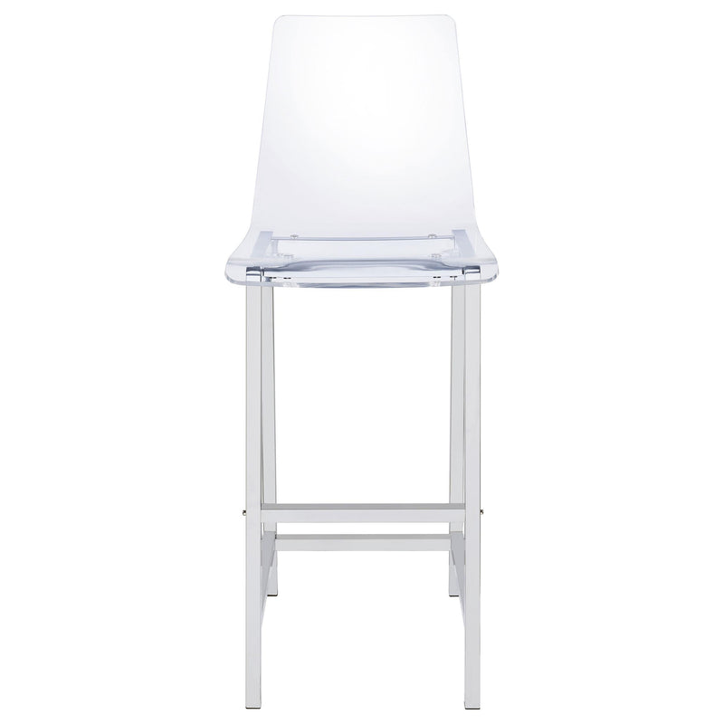 Juelia Clear Acrylic Bar Chair Chrome (Set of 2) - detail 4