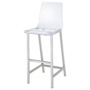 Juelia Clear Acrylic Bar Chair Chrome (Set of 2) - detail 5
