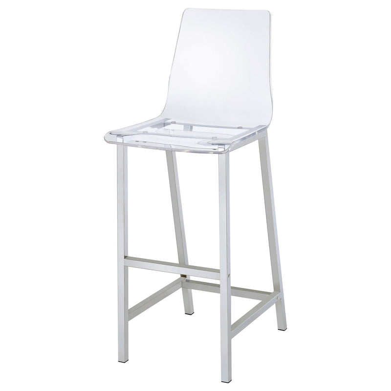 Juelia Clear Acrylic Bar Chair Chrome (Set of 2) - detail 5