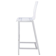Juelia Clear Acrylic Bar Chair Chrome (Set of 2) - detail 6