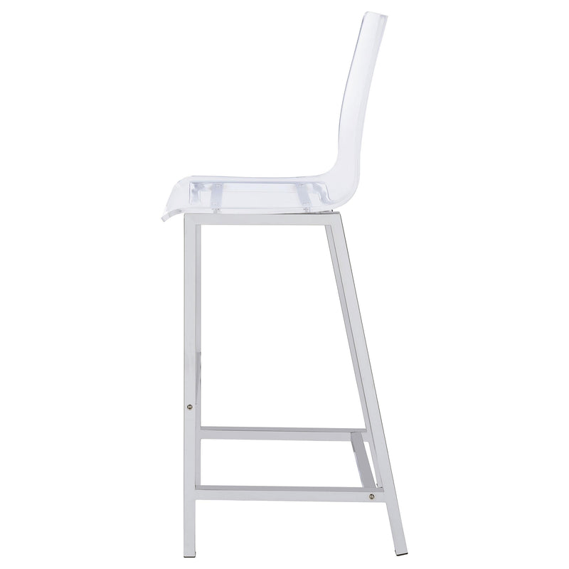 Juelia Clear Acrylic Bar Chair Chrome (Set of 2) - detail 6