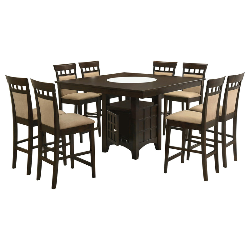 Gabriel 9-piece Square Counter Height Dining Set Cappuccino - alternate view