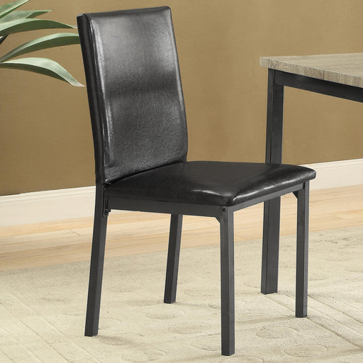 Garza Upholstered Dining Side Chair Dark Brown (Set of 2) - alternate view