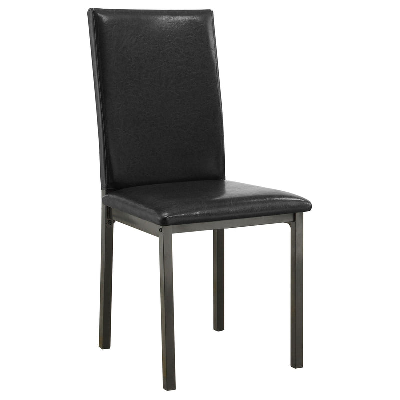 Garza Upholstered Dining Side Chair Dark Brown (Set of 2) - detail 3