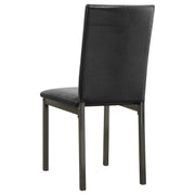 Garza Upholstered Dining Side Chair Dark Brown (Set of 2) - detail 4