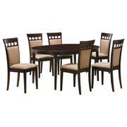 Gabriel 7-piece Extension Leaf Dining Table Set Cappuccino - alternate view
