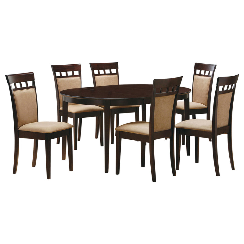 Gabriel 7-piece Extension Leaf Dining Table Set Cappuccino - alternate view