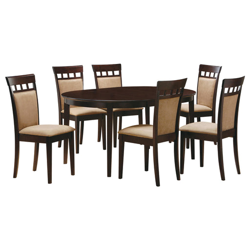 Gabriel 7-piece Extension Leaf Dining Table Set Cappuccino - alternate view