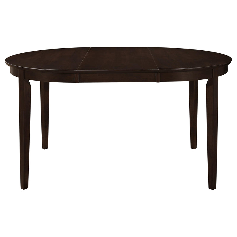 Gabriel Oval 60-inch Extension Leaf Dining Table Cappuccino - detail 3