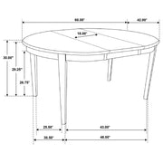 Gabriel Oval 60-inch Extension Leaf Dining Table Cappuccino - detail 6