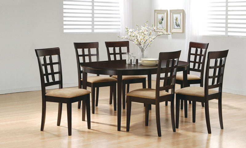 Gabriel Oval 60-inch Extension Leaf Dining Table Cappuccino - detail 7