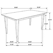 Gabriel Rectangular 59-inch Wood Dining Table Cappuccino - detail 7