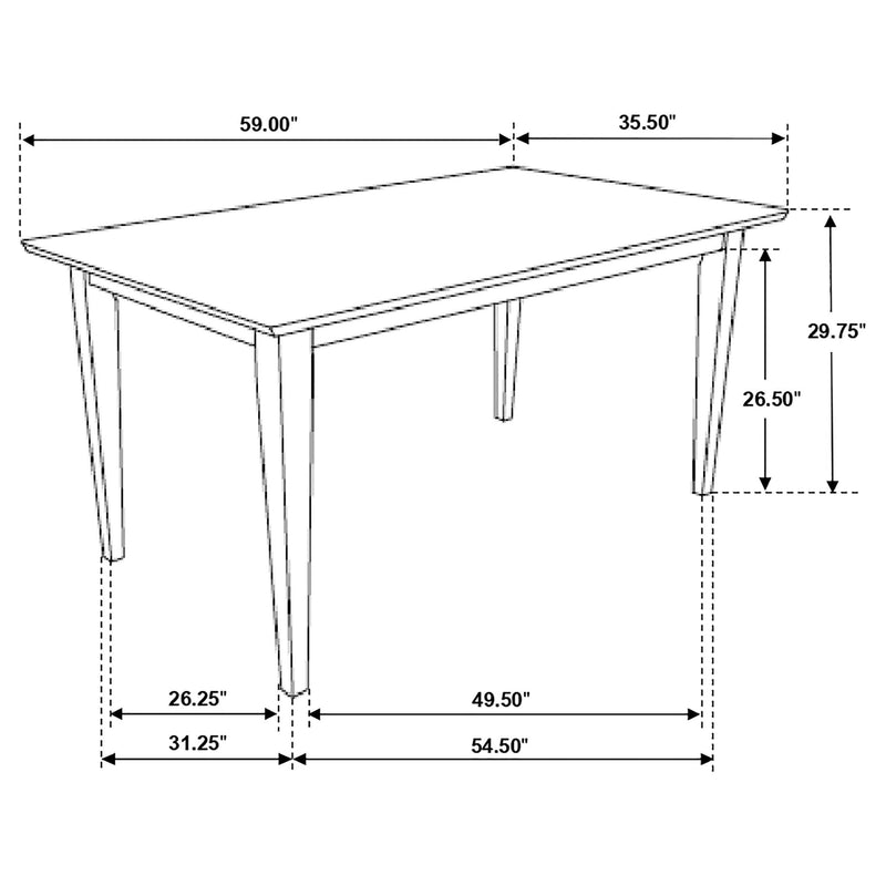 Gabriel Rectangular 59-inch Wood Dining Table Cappuccino - detail 7