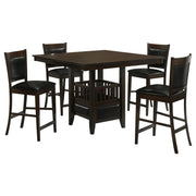 Jaden 5-piece Square Counter Height Dining Set Espresso - alternate view