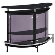Amarillo Freestanding Glass Top Home Bar Wine Cabinet Black - detail 3