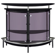 Amarillo Freestanding Glass Top Home Bar Wine Cabinet Black - detail 4