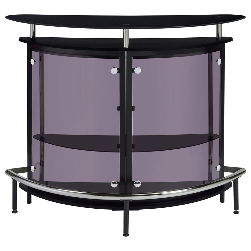 Amarillo Freestanding Glass Top Home Bar Wine Cabinet Black - detail 4