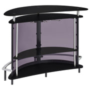 Amarillo Freestanding Glass Top Home Bar Wine Cabinet Black - detail 7