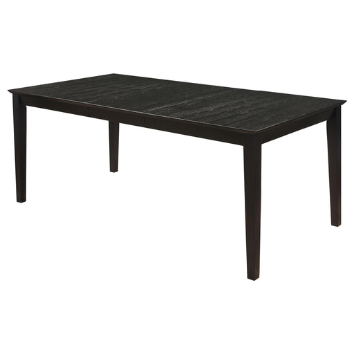 Louise Rectangular 78-inch Extension Leaf Dining Table Black - alternate view