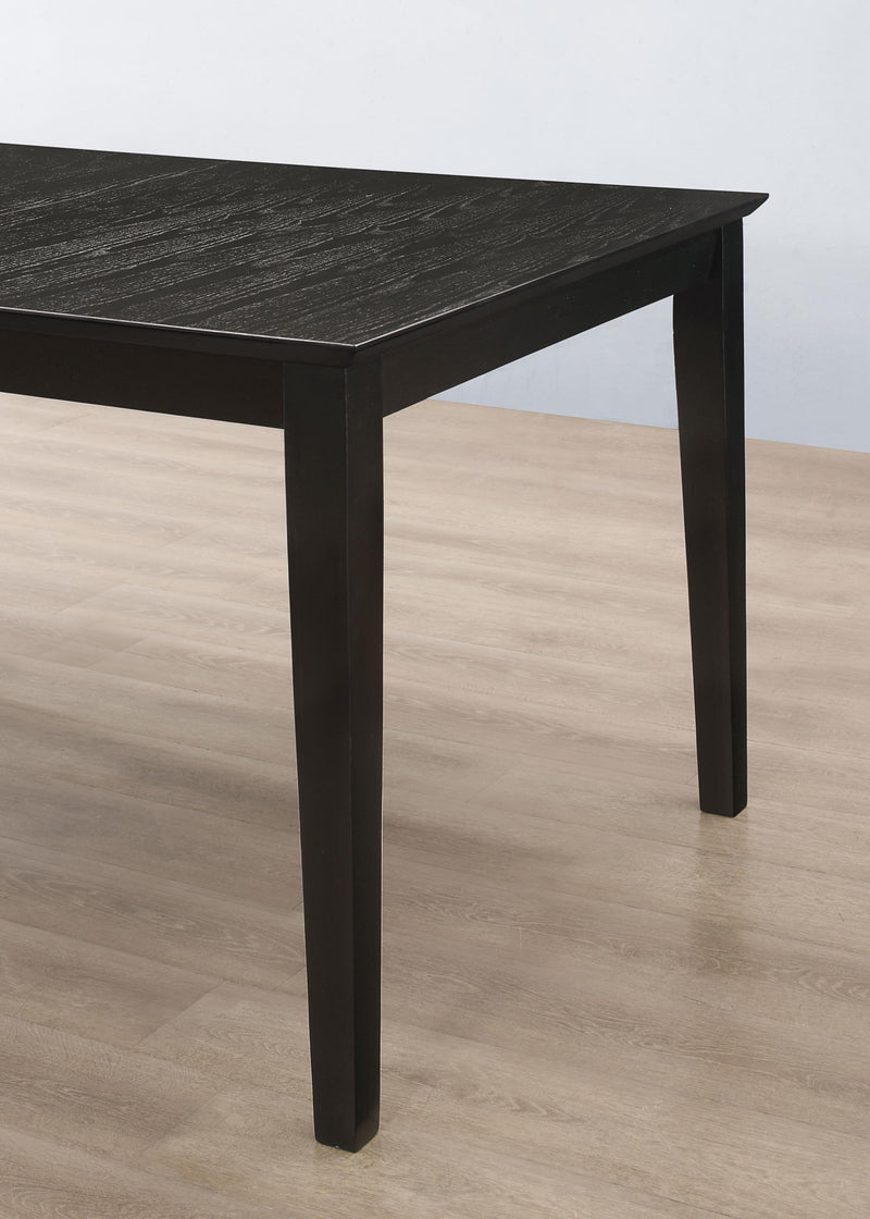 Louise Rectangular 78-inch Extension Leaf Dining Table Black - detail 3