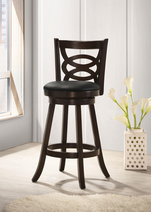 Calecita Wood Swivel Bar Chair Cappuccino (Set of 2) - alternate view