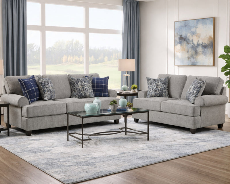 Canton Sofa & Loveseat - Grey
