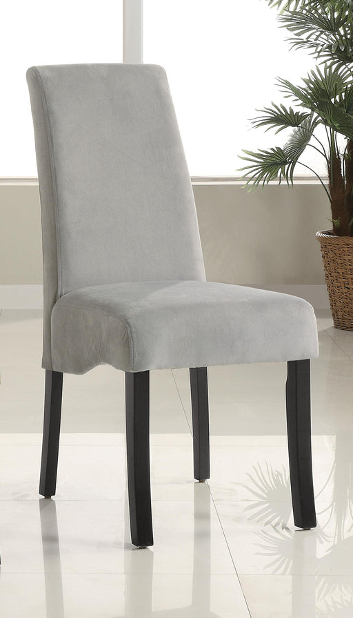 Stanton Velvet Upholstered Dining Side Chair Grey (Set of 2) - alternate view