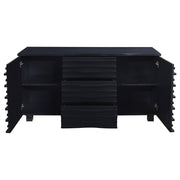 Stanton 3-drawer Sideboard Buffet Storage Cabinet Black - detail 3