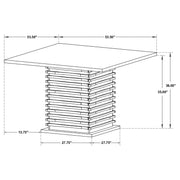 Stanton Square 54-inch Counter Height Dining Table Black - detail 6