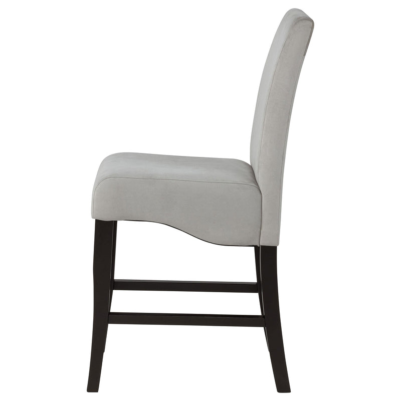 Stanton Velvet Upholstered Counter Chair Grey (Set of 2) - detail 6