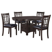 Lavon 5-piece Oval Extension Leaf Dining Set Espresso - alternate view