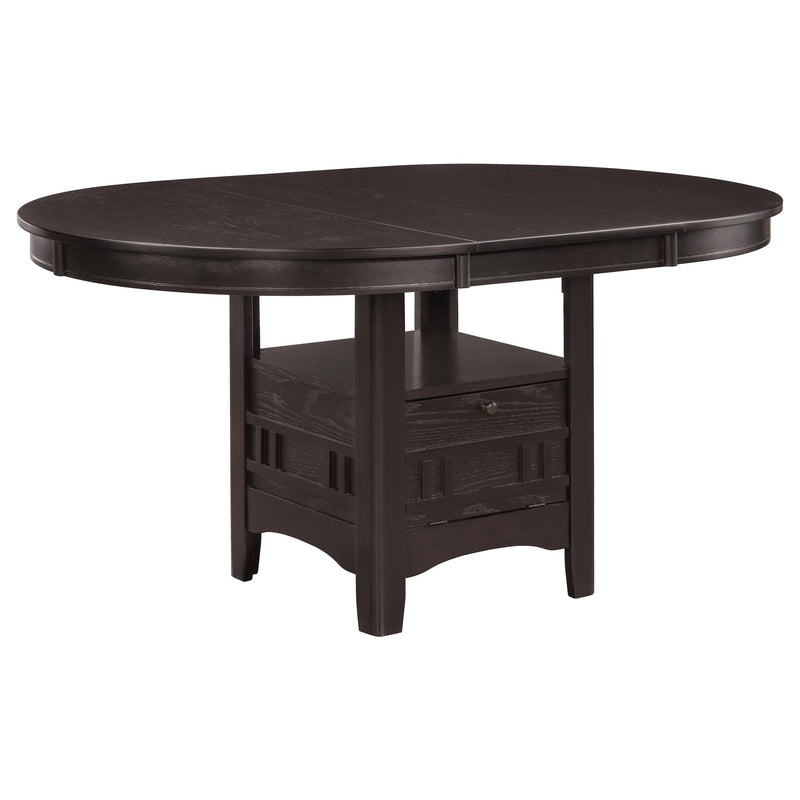 Lavon Oval 60-inch Wood Extension Leaf Dining Table Espresso - alternate view