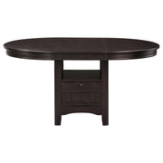 Lavon Oval 60-inch Wood Extension Leaf Dining Table Espresso - detail 3