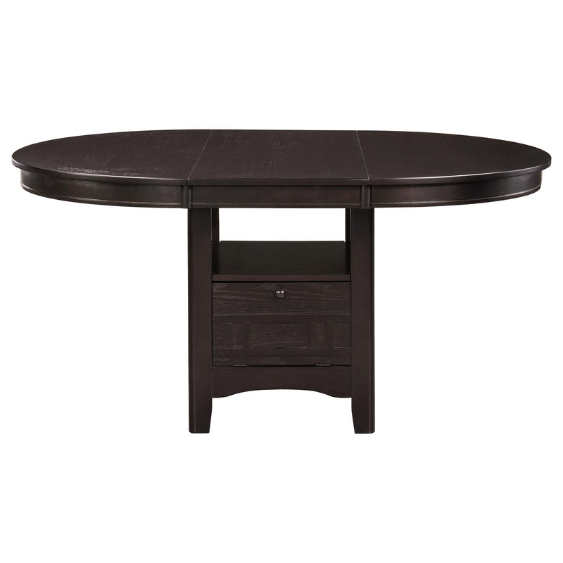 Lavon Oval 60-inch Wood Extension Leaf Dining Table Espresso - detail 3
