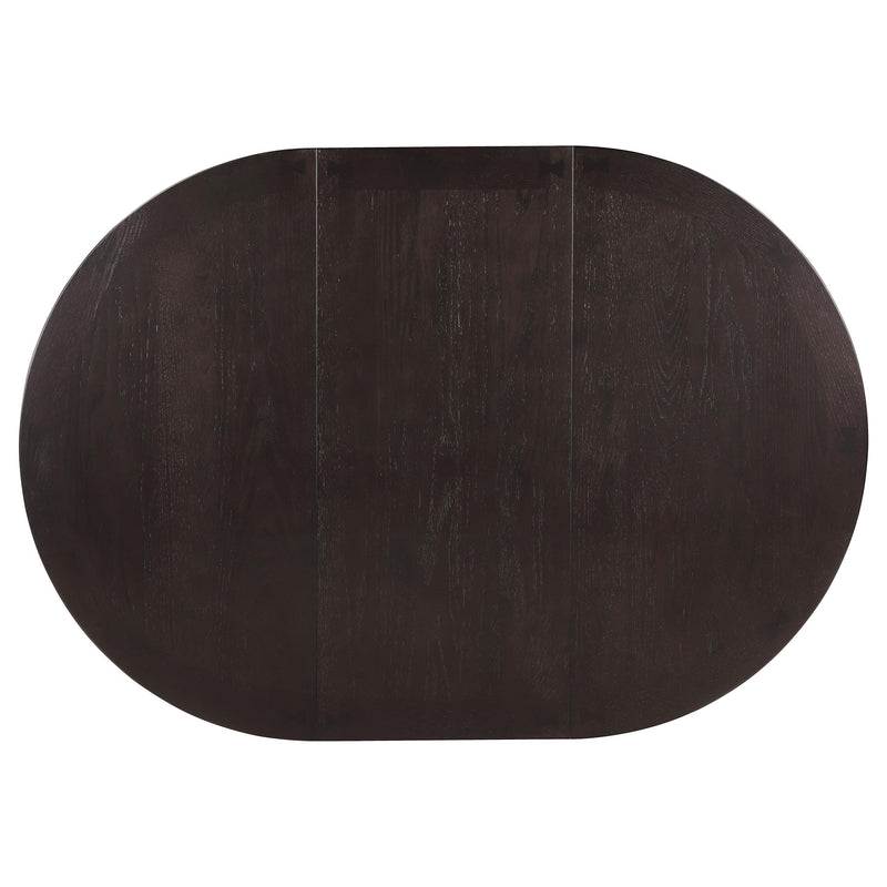 Lavon Oval 60-inch Wood Extension Leaf Dining Table Espresso - detail 5