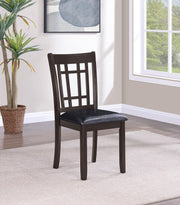 Lavon Wood Dining Side Chair Black and Espresso (Set of 2) - alternate view