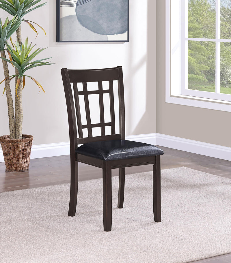 Lavon Wood Dining Side Chair Black and Espresso (Set of 2) - alternate view