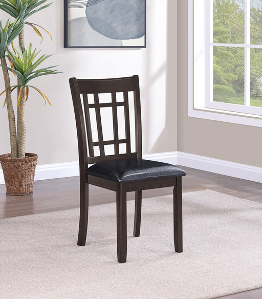 Lavon Wood Dining Side Chair Black and Espresso (Set of 2) - alternate view