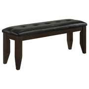Dalila Leatherette Upholstered Wood Dining Bench Cappuccino - alternate view